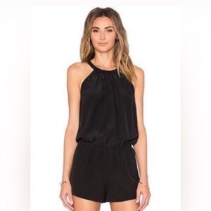 Joie Black Sleeveless Romper, Women’s XS Silk Shorts Romper l Jumpsuit | Crochet